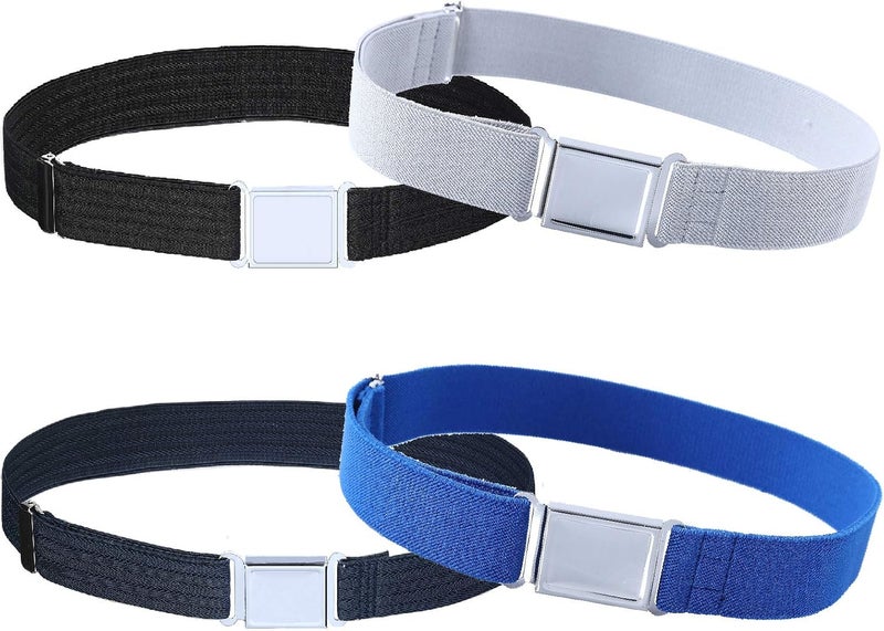 Kajeer Kids Boy Belt Magnetic Belts Adjustable Elastic Belt Magnetic Buckle for Boys Girls(4 PCS) - Image 1